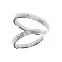 Weißgoldring mit mattiertem und hochglänzendem Finish