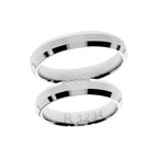 Alliance en or blanc avec pierres sur les bords