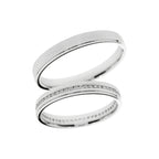 Anillo de boda de oro blanco con diamantes