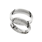 Bague de mariage au style motif grec