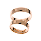 Roségold einzigartige Design-Eheringe