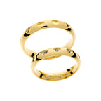 Alliances en or jaune poli brillant