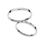 Tenké elegantní prsteny z bílého zlata