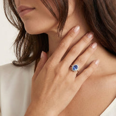 Ring mit Tansanit und Diamanten