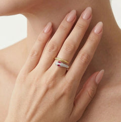 Bague serpent enroulée