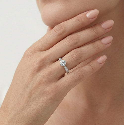 CubBague en argent avec zircon cubiqueic zirconia silver ring