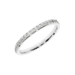 Weißgold-Trauring mit Steinen