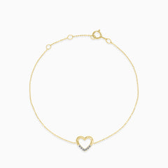 Delikates Herzarmband mit Diamanten