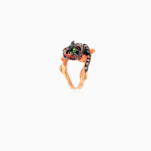 Eleganter Panther-Gemstone-Ring