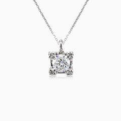Pendentif solitaire diamant brillant