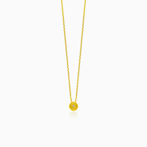 Fino collar solitario con diamante