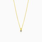 Collar delicado con diamante solitario