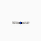 Minimalistic white gold sapphire ring