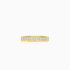 Yellow gold ring with diamonds