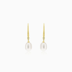 Boucles d'oreilles en or avec perles et diamants