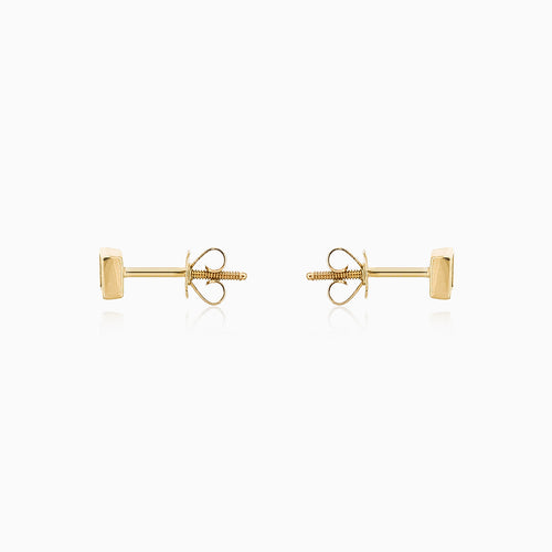 Diamond square shape stud earrings