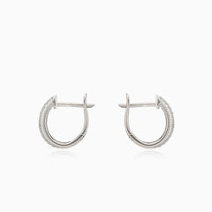 Charming white gold diamond earrings