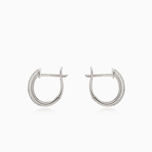 Charming white gold diamond earrings