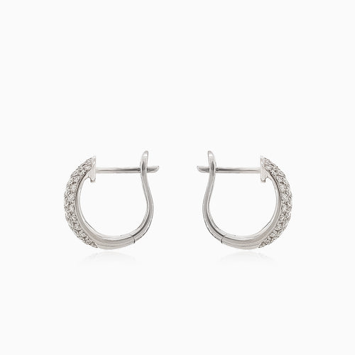 Charming white gold diamond earrings