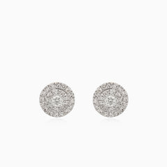 Fine gold earrings with diamonds