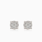 Lustrous diamonds yellow gold earrings