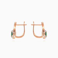 Boucles d’oreilles halo en grappe avec saphir ovale et diamants