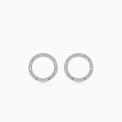Diamantové kruhové náušnice