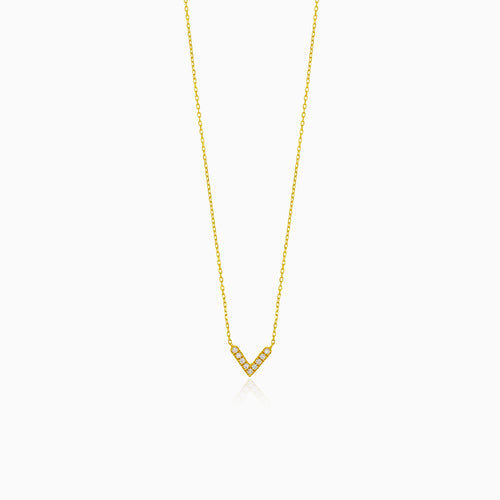 Collier sophistiqué avec diamant central en forme de V