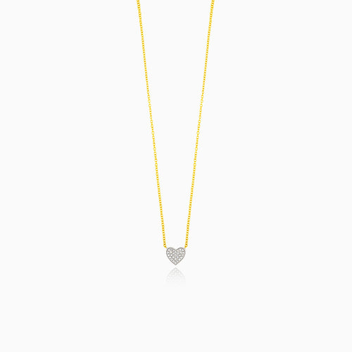 Kleine Herz-Halskette mit Diamanten