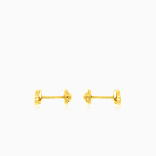 Boucles d’oreilles puces en zircon cubique taille ronde avec sertissage clos