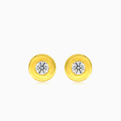 Boucles d’oreilles puces en zircon cubique taille ronde avec sertissage clos