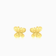 Boucles d'oreilles puces papillon