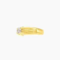 Auffälliger Ring aus Gold mit Zirkonia