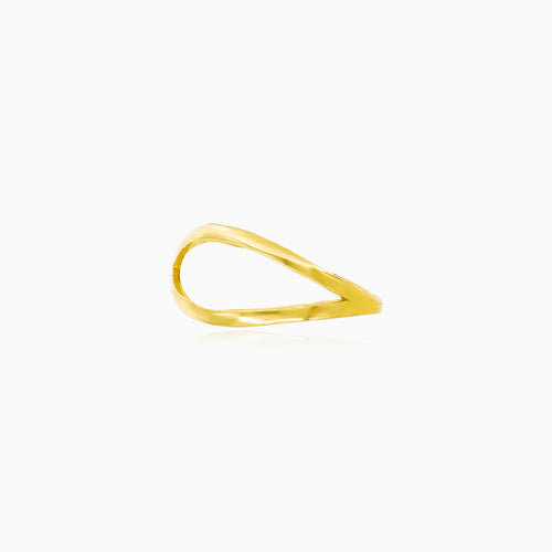 Bague croisée en or jaune