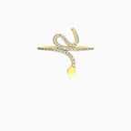 Bague serpent en zirconium cubique