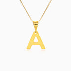 Gold pendant of letter A