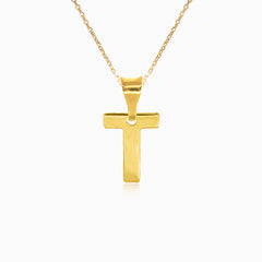 Pendente de oro con la letra T
