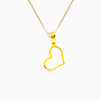 Gelbgoldenes zartes Herz-Anhänger.