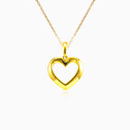 Přívěsek ze žlutého zlata ve tvaru seříznutého srdce