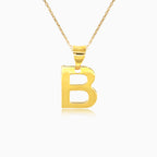 Gold pendant of letter B