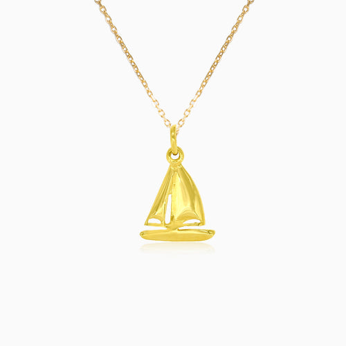 Pendentif en or bateau à voile
