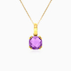 Přívěsek ze žlutého zlata s kamenem polštářkového brusu