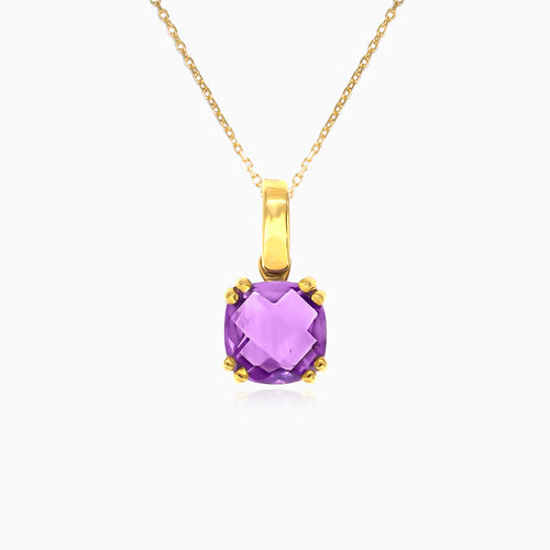 Přívěsek ze žlutého zlata s kamenem polštářkového brusu