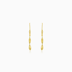 Gold dangling spiral earrings