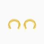 Gelbgoldene, schlichte, dicke Ear Cuff Ohrringe.