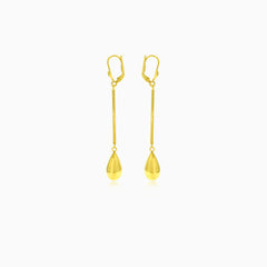 Boucles d’oreilles pendantes à fermoir lever back en or jaune