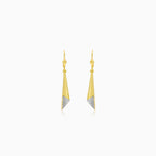 Zlaté visací trojúhelníkové náušnice