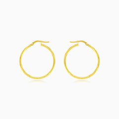 Créoles rondes torsadées en or jaune