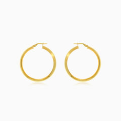 hochglanzpolierte Gold-Creolen