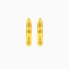 Dicke Gelbgold-hochglanzpolierte Creolen